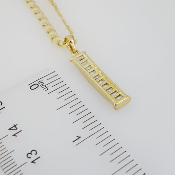 Cadena de Acero Inoxidable Bañada en Oro 14K – CH1438 - Imagen 3
