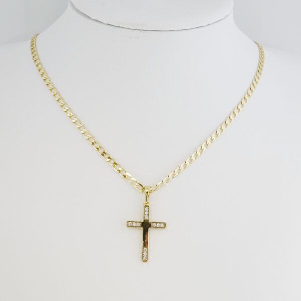 Cadena de Acero Inoxidable Bañada en Oro 14K – CH1442
