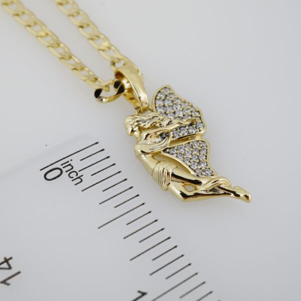 Cadena de Acero Inoxidable Bañada en Oro 14K – CH1443 - Imagen 3