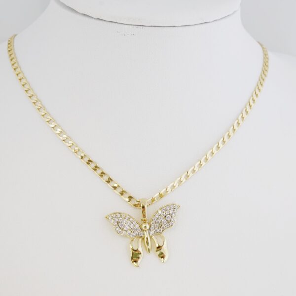 Cadena de Acero Inoxidable Bañada en Oro 14K – CH1448