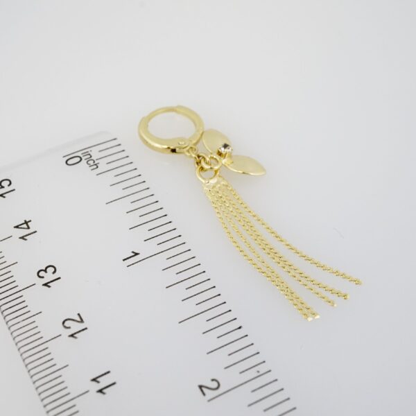Aretes de Acero Inoxidable Bañados en Oro 14K – EA20363 - Imagen 3