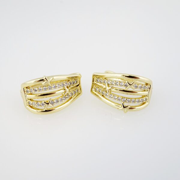 Aretes de Acero Inoxidable Bañados en Oro 14K – EA20360.1