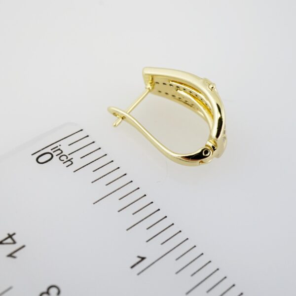 Aretes de Acero Inoxidable Bañados en Oro 14K – EA20360.1 - Imagen 3