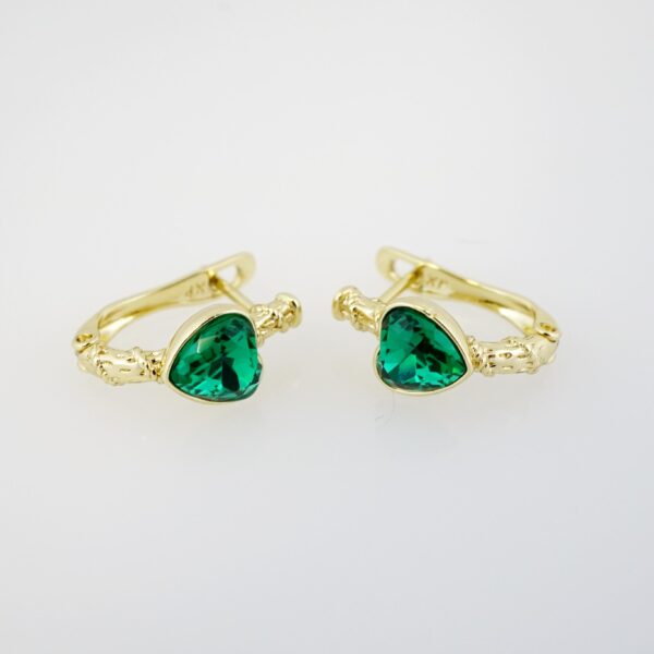 Aretes de Acero Inoxidable Bañados en Oro 14K – EA20359