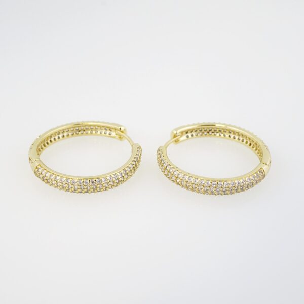 Aretes de Acero Inoxidable Bañados en Oro 14K – EA20356