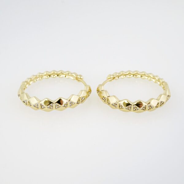 Aretes de Acero Inoxidable Bañados en Oro 14K – EA20355