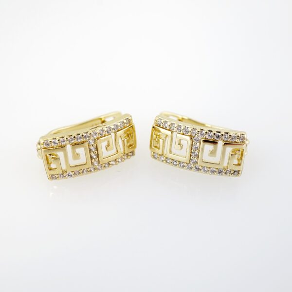 Aretes de Acero Inoxidable Bañados en Oro 14K – EA20347