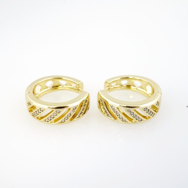 Aretes de Acero Inoxidable Bañados en Oro 14K – EA20346