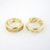 Aretes de Acero Inoxidable Bañados en Oro 14K – EA20346 - Imagen 2