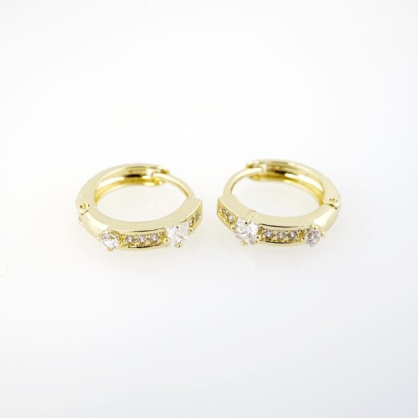 Aretes de Acero Inoxidable Bañados en Oro 14K – EA20342