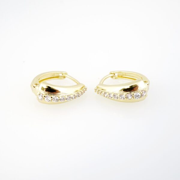 Aretes de Acero Inoxidable Bañados en Oro 14K – EA20340