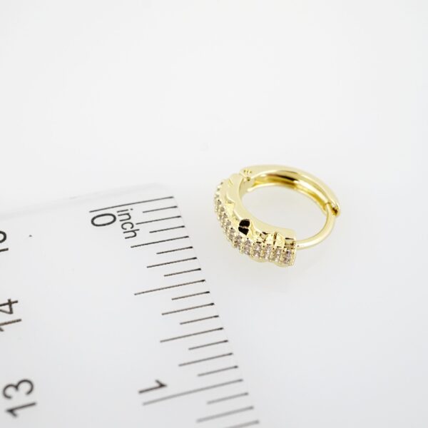 Aretes de Acero Inoxidable Bañados en Oro 14K – EA20339 - Imagen 3
