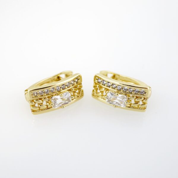 Aretes de Acero Inoxidable Bañados en Oro 14K – EA20333
