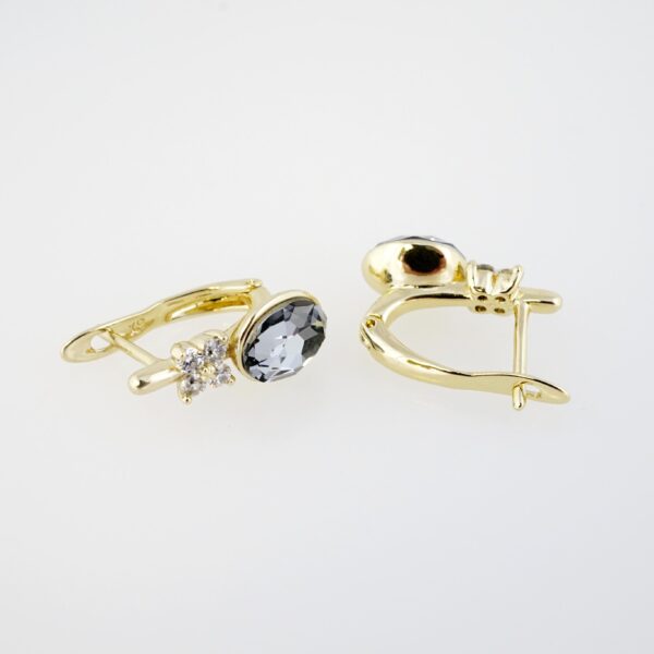 Aretes de Acero Inoxidable Bañados en Oro 14K – AL-EA0055 - Imagen 2