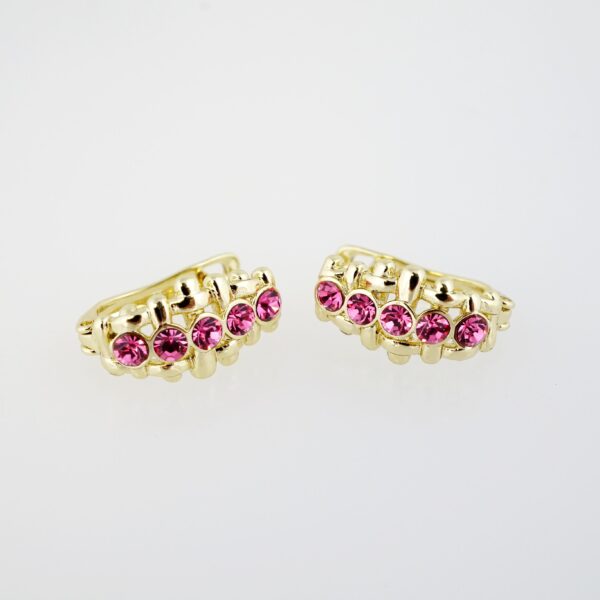 Aretes de Acero Inoxidable Bañados en Oro 14K – AL-EA0058