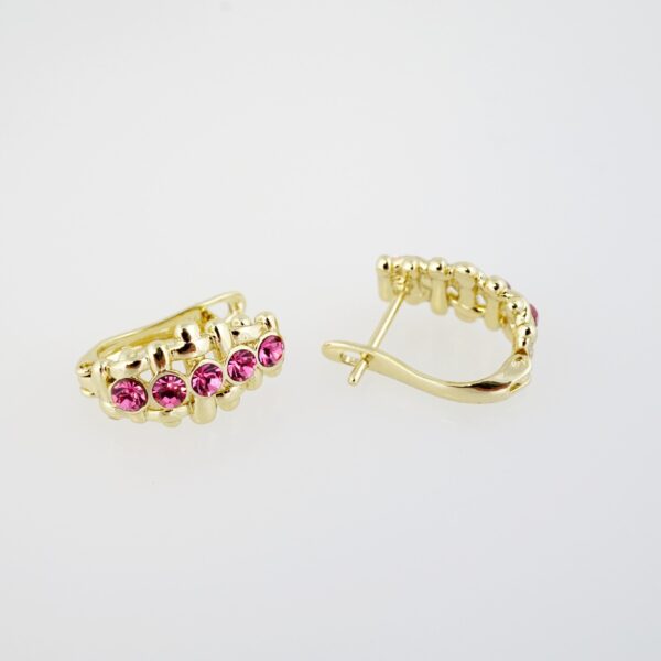 Aretes de Acero Inoxidable Bañados en Oro 14K – AL-EA0058 - Imagen 2