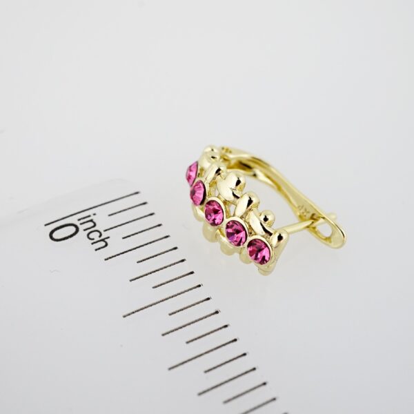 Aretes de Acero Inoxidable Bañados en Oro 14K – AL-EA0058 - Imagen 3