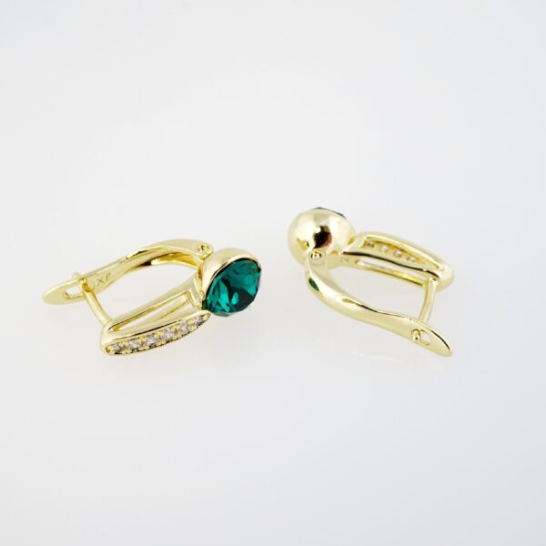 Aretes de Acero Inoxidable Bañados en Oro 14K – AL-EA0059 - Imagen 2