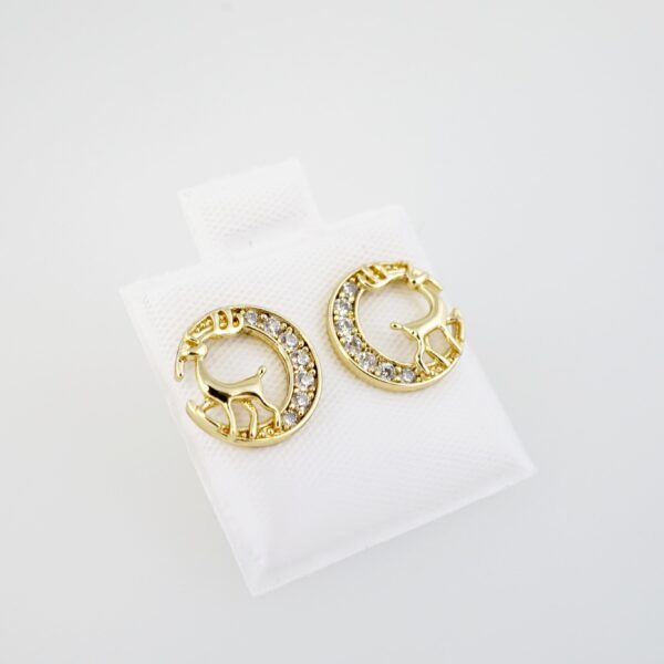 Aretes de Acero Inoxidable Bañados en Oro 14K – AL-EA0061