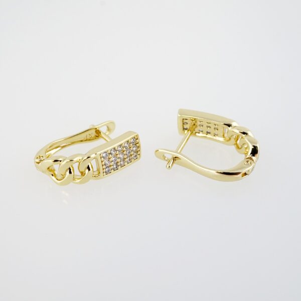 Aretes de Acero Inoxidable Bañados en Oro 14K – AL-EA0060 - Imagen 2