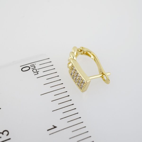 Aretes de Acero Inoxidable Bañados en Oro 14K – AL-EA0060 - Imagen 3