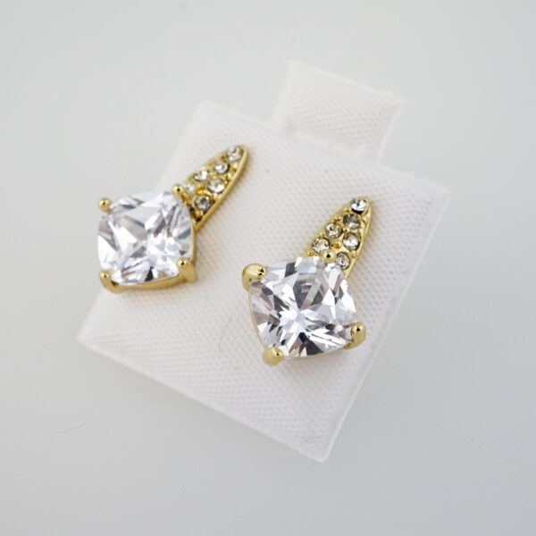 Aretes de Acero Inoxidable Bañados en Oro 14K – AL-EA0064 - Imagen 2