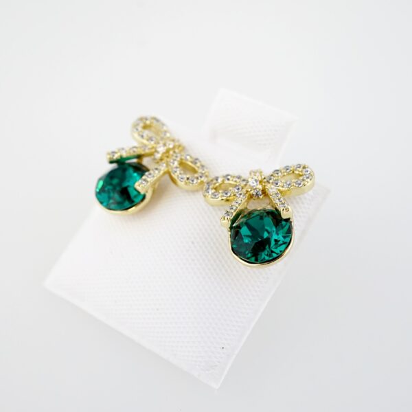 Aretes de Acero Inoxidable Bañados en Oro 14K – AL-EA0066 - Imagen 2