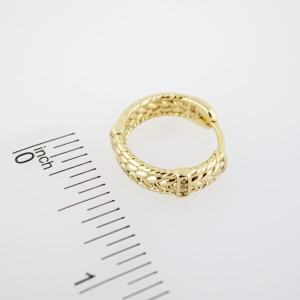 Aretes de Acero Inoxidable Bañados en Oro 14K – AL-EA0067 - Imagen 3