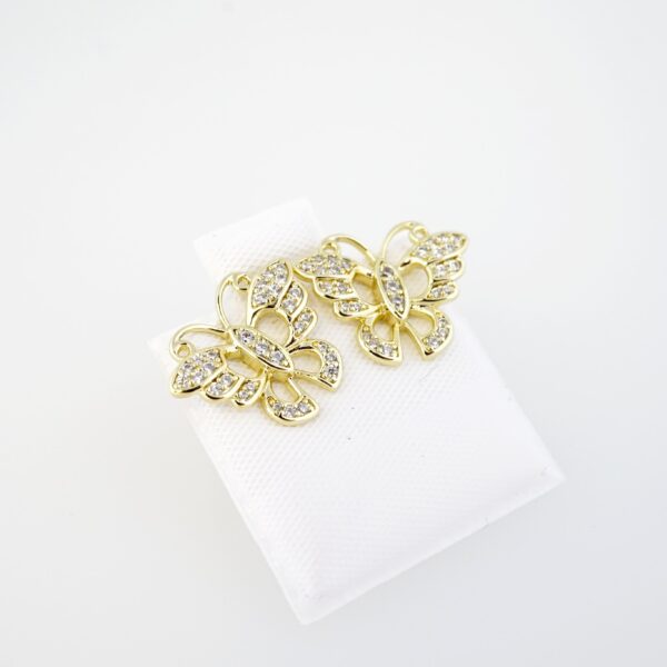 Aretes de Acero Inoxidable Bañados en Oro 14K – AL-EA0071