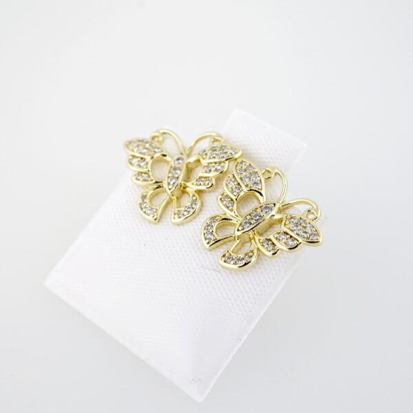 Aretes de Acero Inoxidable Bañados en Oro 14K – AL-EA0071 - Imagen 2