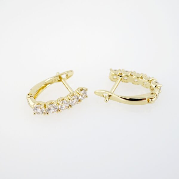 Aretes de Acero Inoxidable Bañados en Oro 14K – AL-EA0072 - Imagen 2