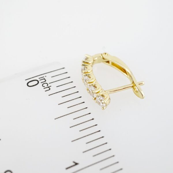 Aretes de Acero Inoxidable Bañados en Oro 14K – AL-EA0072 - Imagen 3