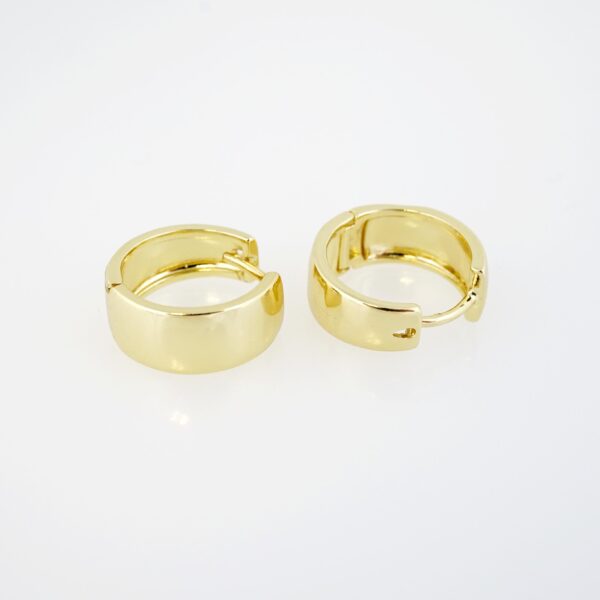 Aretes de Acero Inoxidable Bañados en Oro 14K – AL-EA0073 - Imagen 2
