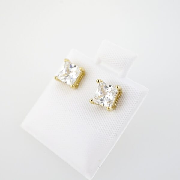 Aretes de Acero Inoxidable Bañados en Oro 14K – AL-EA0074 - Imagen 2