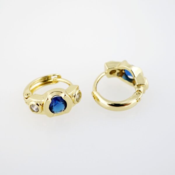 Aretes de Acero Inoxidable Bañados en Oro 14K – AL-EA0077 - Imagen 2
