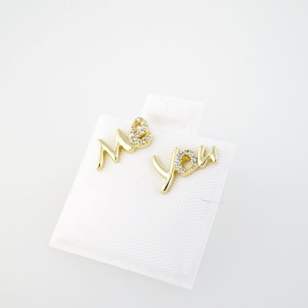 Aretes de Acero Inoxidable Bañados en Oro 14K – AL-EA0079