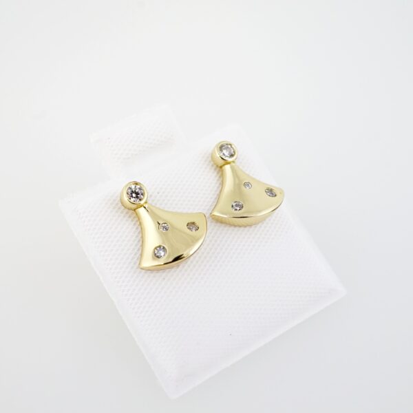 Aretes de Acero Inoxidable Bañados en Oro 14K – AL-EA0080
