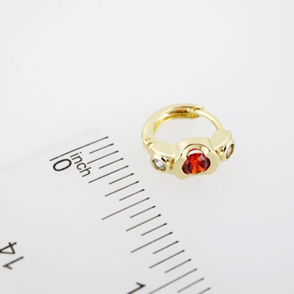 Aretes de Acero Inoxidable Bañados en Oro 14K – AL-EA0081 - Imagen 3