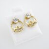 Aretes de Acero Inoxidable Bañados en Oro 14K – AL-EA0084