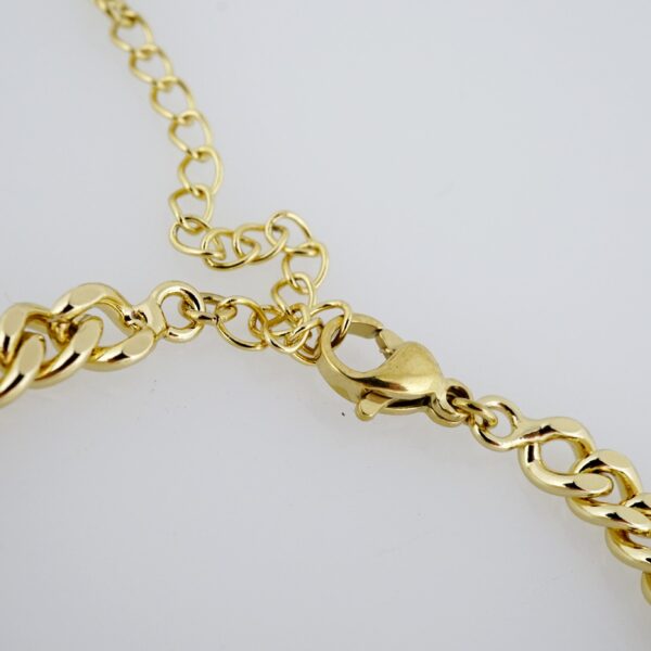 Brazalete de Acero Inoxidable Bañado en Oro 14K – AL-BR0052 - Imagen 3