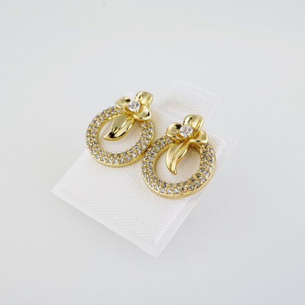 Aretes de Acero Inoxidable Bañados en Oro 14K – AL-EA0087