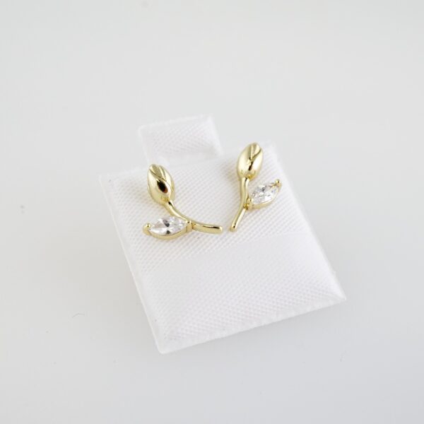 Aretes de Acero Inoxidable Bañados en Oro 14K – AL-EA0091
