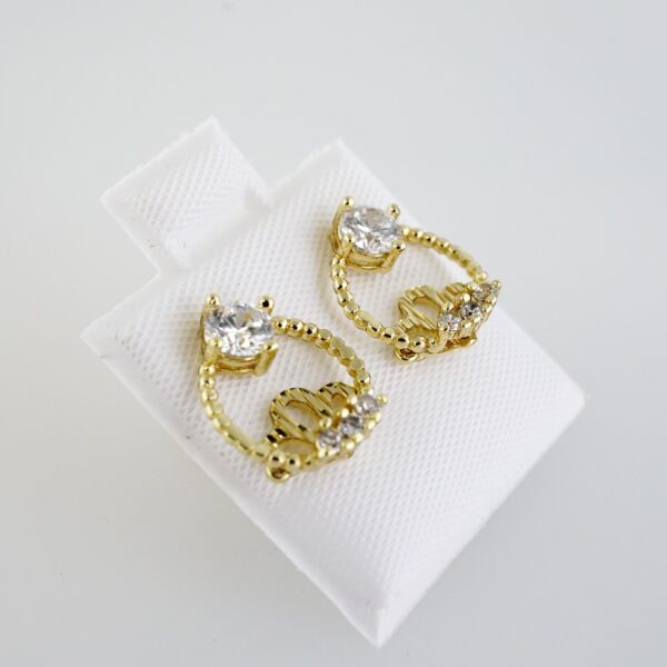 Aretes de Acero Inoxidable Bañados en Oro 14K – AL-EA0093