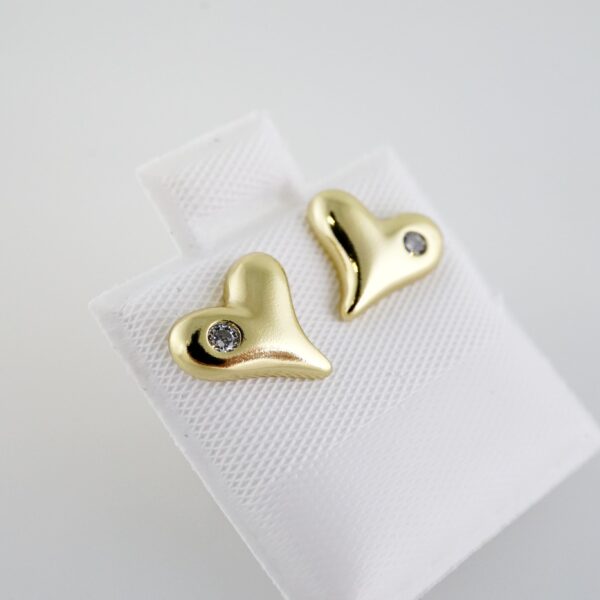 Aretes de Acero Inoxidable Bañados en Oro 14K – AL-EA0095