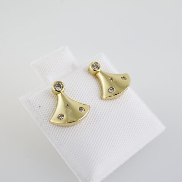 Aretes de Acero Inoxidable Bañados en Oro 14K – AL-EA0097