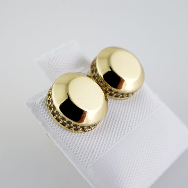 Aretes de Acero Inoxidable Bañados en Oro 14K – AL-EA0099