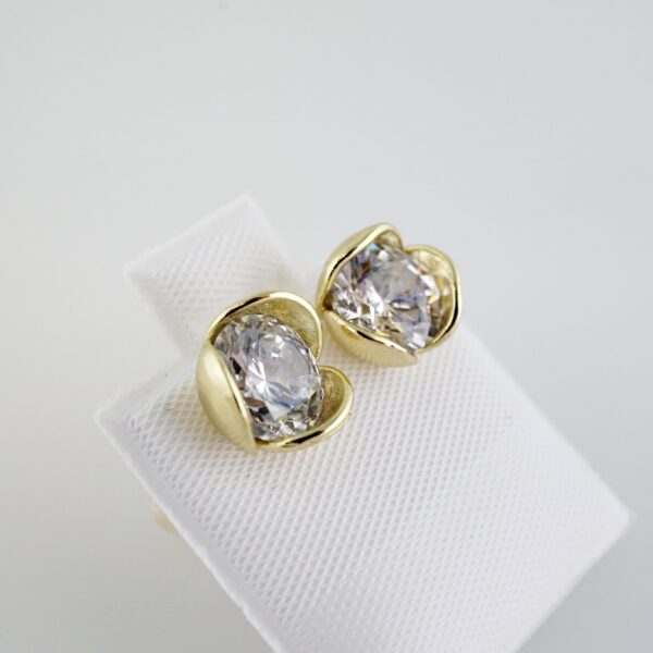 Aretes de Acero Inoxidable Bañados en Oro 14K – AL-EA0104