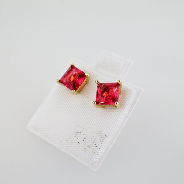 Aretes de Acero Inoxidable Bañados en Oro 14K – AL-EA0105 - Imagen 2