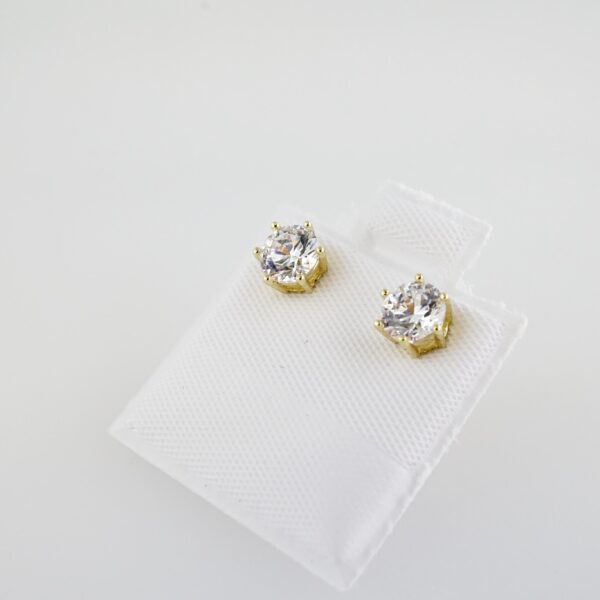Aretes de Acero Inoxidable Bañados en Oro 14K – AL-EA0106 - Imagen 2