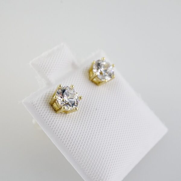 Aretes de Acero Inoxidable Bañados en Oro 14K – AL-EA0106